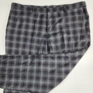 PGA Tour men's golf pants 44x32 gray checkered